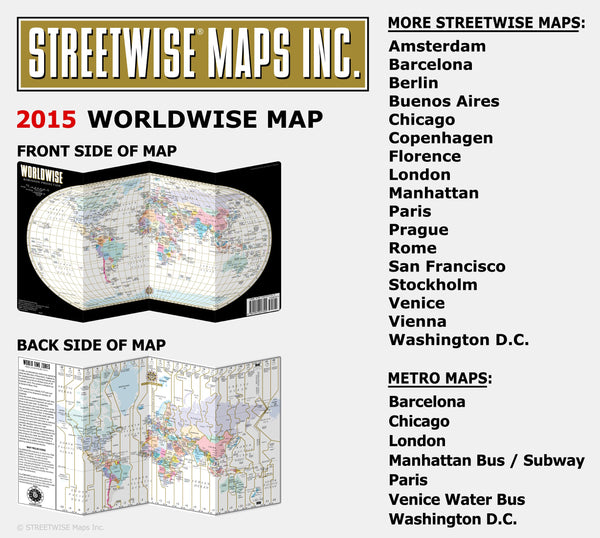 Streetwise World Map - Laminated Time Zone Map of the World - WORLDWISE - Wide World Maps & MORE! - Book - Wide World Maps & MORE! - Wide World Maps & MORE!