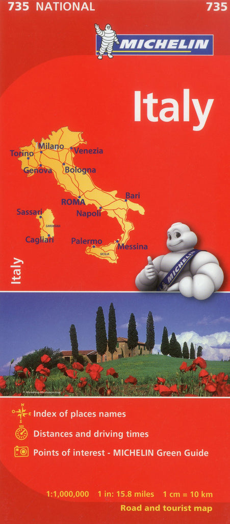 Michelin Italy Map 735 (Maps/Country (Michelin)) (Italian, English, French, German, Spanish and Dutch Edition) [Map] Michelin - Wide World Maps & MORE!