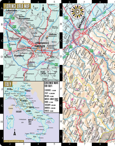 Streetwise Tuscany Map - Laminated Road Map of Tuscany, Italy - Folding pocket size travel map - Wide World Maps & MORE! - Book - StreetWise - Wide World Maps & MORE!