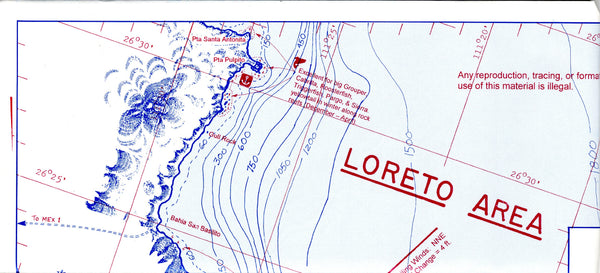 Sea of Cortez Charts - South: Loreto to Cabo San Lucas - Wide World Maps & MORE! - Map - Wide World Maps & MORE! - Wide World Maps & MORE!