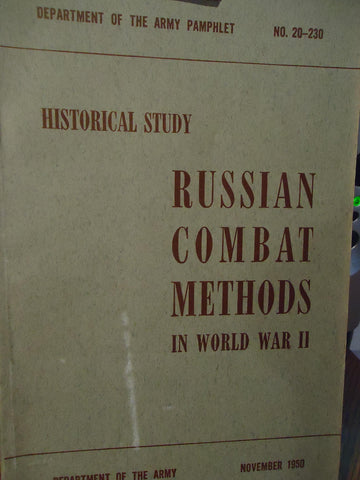 RUSSIAN COMBAT METHODS IN WORLD WAR II Restricted Army Pamphlet No. 20-230 - Wide World Maps & MORE! - Book - Wide World Maps & MORE! - Wide World Maps & MORE!