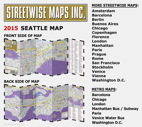 Streetwise Seattle Map - Laminated City Center Street Map of Seattle, Washington - Folding pocket size travel map with monorail & streetcar lines - Wide World Maps & MORE! - Book - StreetWise - Wide World Maps & MORE!