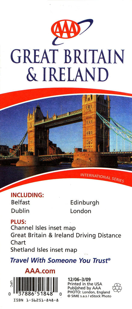 AAA Great Britain & Ireland: Including Belfast, Dublin, Edinburgh, London: Plus Channel Isles Inset - Wide World Maps & MORE! - Book - Wide World Maps & MORE! - Wide World Maps & MORE!