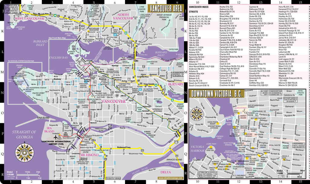 Streetwise Vancouver Map Laminated City Center Street Map Of   91ia5iSDf9L 1024x1024 