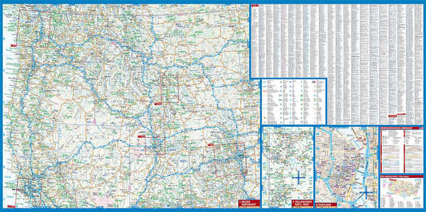 Laminated Pacific Northwest Map by Borch (English Edition) - Wide World Maps & MORE!