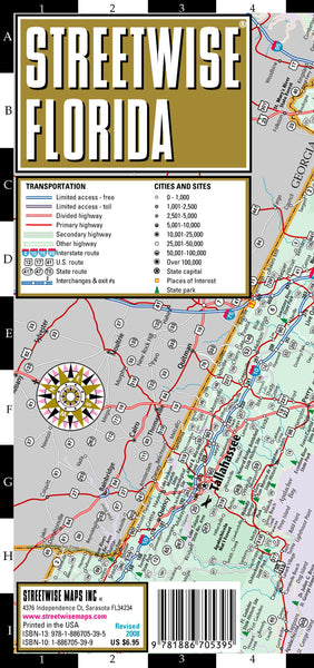 Streetwise Florida Map - Laminated State Road Map of Florida - Wide World Maps & MORE! - Book - StreetWise - Wide World Maps & MORE!