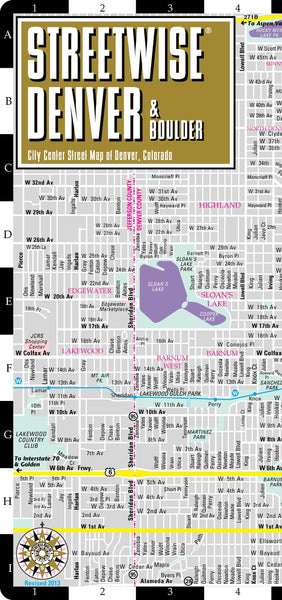 Streetwise Denver Map - Laminated City Center Street Map of Denver, Colorado - Folding pocket size travel map with light rail map, trolley, Boulder inset - Wide World Maps & MORE! - Book - Wide World Maps & MORE! - Wide World Maps & MORE!