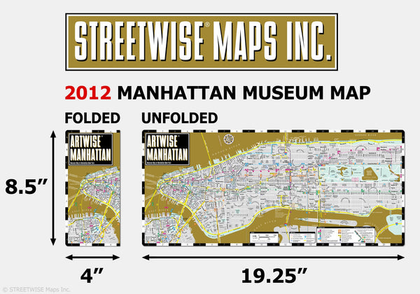 Artwise Manhattan Museum Map - Laminated Museum Map of Manhattan, NY - Wide World Maps & MORE! - Book - StreetWise - Wide World Maps & MORE!