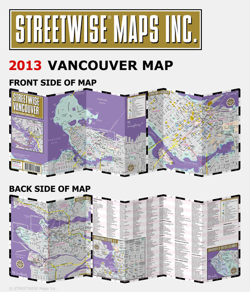 Streetwise Vancouver Map - Laminated City Center Street Map of Vancouver, Canada Streetwise Maps - Wide World Maps & MORE!