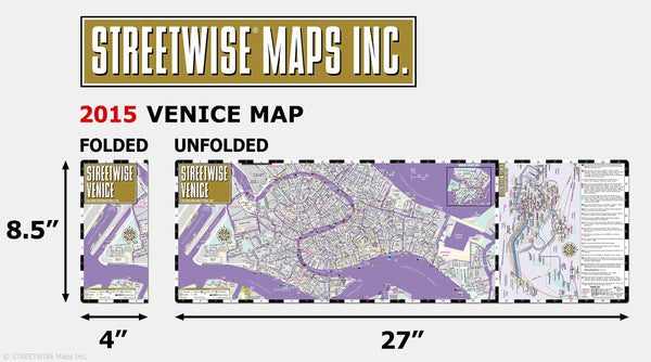 2015 Streetwise Venice Map - Laminated City Center Street Map of Venice, Italy [Archival Copy] - Wide World Maps & MORE!