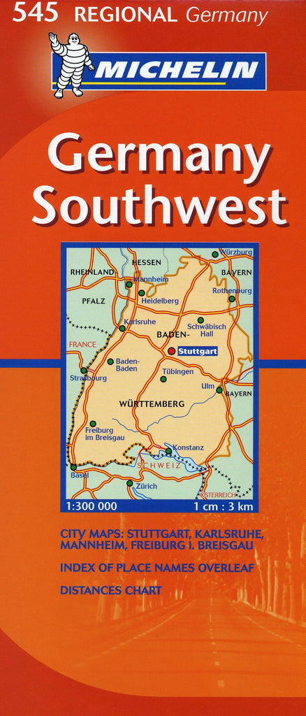 Michelin Map Germany Southwest 545 (Maps/Regional (Michelin)) - Wide World Maps & MORE!