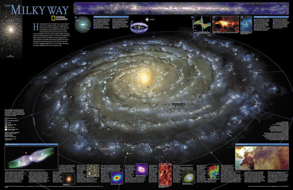 The Milky Way Wall Map (31.25 × 20.25 inches) (National Geographic Reference Map) - Wide World Maps & MORE!