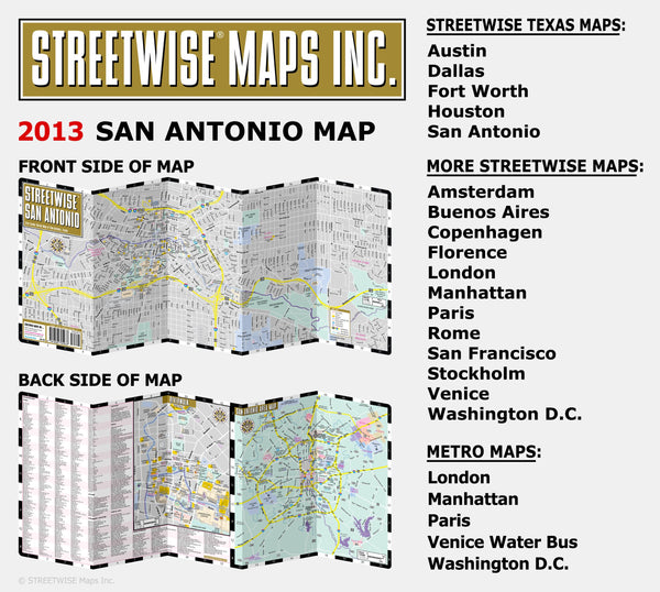 Streetwise San Antonio Map - Laminated City Center Street Map of San Antonio, Texas - Folding pocket size travel map - Wide World Maps & MORE! - Book - Brown, Michael E. (CON) - Wide World Maps & MORE!