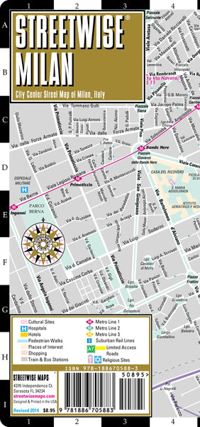 Streetwise Milan Map - Laminated City Center Street Map of Milan, Italy - Folding pocket size travel map with metro map - Wide World Maps & MORE! - Book - Brand: Streetwise Maps - Wide World Maps & MORE!