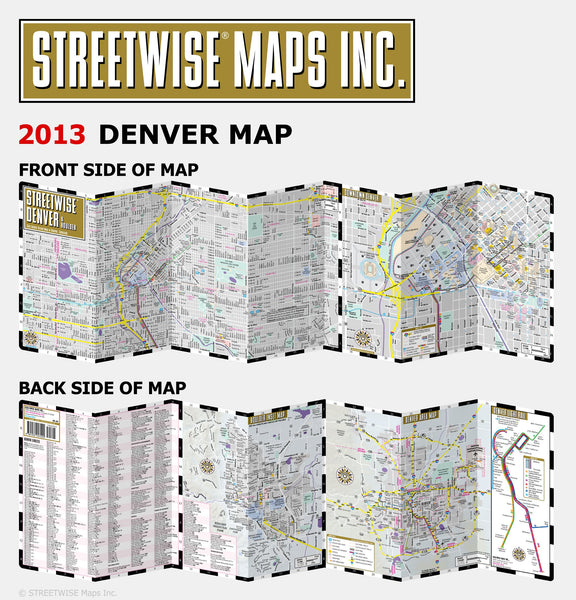 Streetwise Denver Map - Laminated City Center Street Map of Denver, Colorado - Folding pocket size travel map with light rail map, trolley, Boulder inset - Wide World Maps & MORE! - Book - Wide World Maps & MORE! - Wide World Maps & MORE!