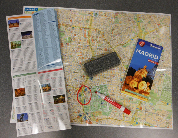 Madrid Street Map - Laminated - Wide World Maps & MORE!