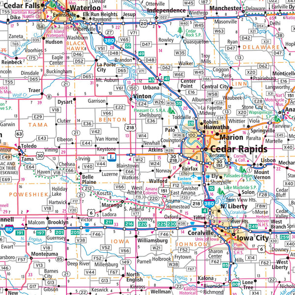 Rand McNally Easy To Fold: Iowa State Laminated Map [Map] Rand McNally - Wide World Maps & MORE!