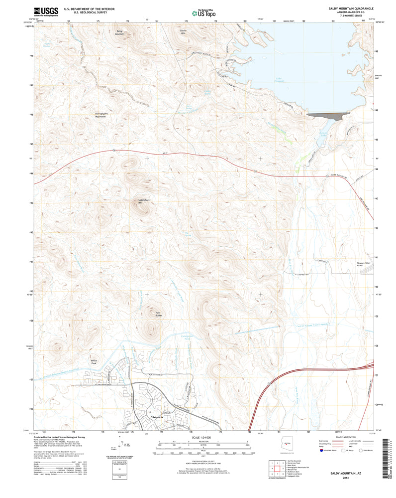 Baldy Mountain, Arizona (US Topo 7.5'×7.5' Topographic Quadrangle) 2014 - Wide World Maps & MORE! - Map - Wide World Maps & MORE! - Wide World Maps & MORE!