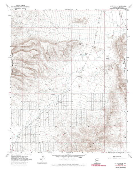 MOUNT TIPTON NW, Arizona 7.5' - Wide World Maps & MORE! - Map - Wide World Maps & MORE! - Wide World Maps & MORE!