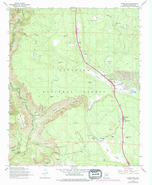 Munds Park, Arizona (7.5'×7.5' Topographic Quadrangle) - Wide World Maps & MORE! - Map - Wide World Maps & MORE! - Wide World Maps & MORE!