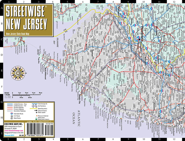 Streetwise New Jersey Map - Laminated State Road Map of New Jersey - Wide World Maps & MORE! - Book - StreetWise - Wide World Maps & MORE!