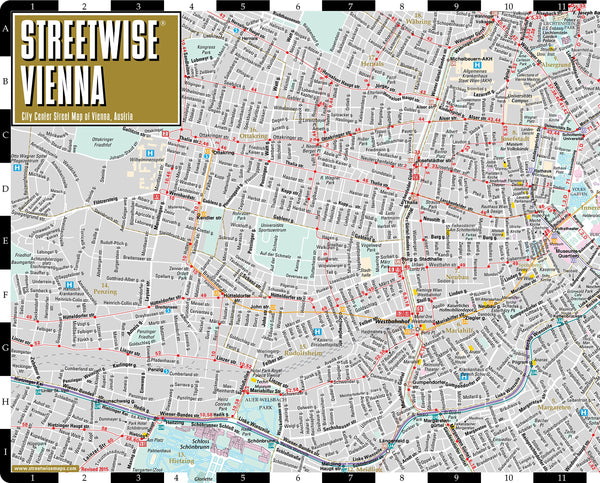 Streetwise Vienna Map - Laminated City Center Street Map of Vienna, Austria - Wide World Maps & MORE! - Book - Brand: Streetwise Maps - Wide World Maps & MORE!