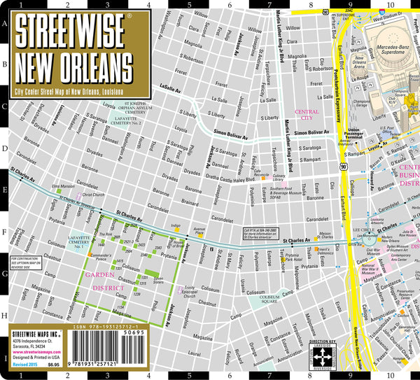 Streetwise New Orleans Map - Laminated City Center Street Map of New Orleans, Louisiana - Wide World Maps & MORE! - Book - StreetWise - Wide World Maps & MORE!