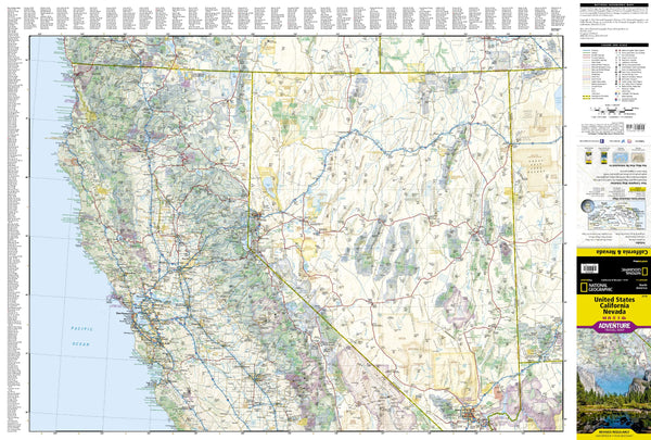 United States, California and Nevada Map (National Geographic Adventure Map, 3119) [Map] National Geographic Maps - Wide World Maps & MORE!