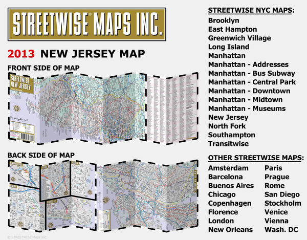 Streetwise New Jersey Map - Laminated State Road Map of New Jersey - Wide World Maps & MORE! - Book - StreetWise - Wide World Maps & MORE!