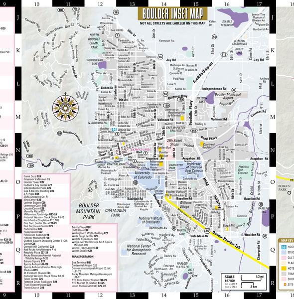 Streetwise Denver Map - Laminated City Center Street Map of Denver, Colorado - Folding pocket size travel map with light rail map, trolley, Boulder inset - Wide World Maps & MORE! - Book - Wide World Maps & MORE! - Wide World Maps & MORE!