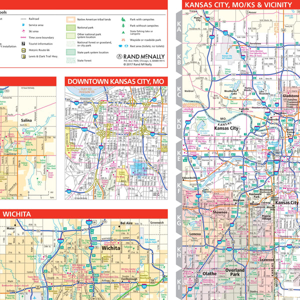 Rand McNally Easy To Read Folded Map: Kansas State Map Rand McNally - Wide World Maps & MORE!