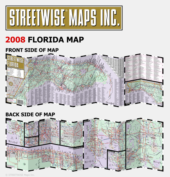 Streetwise Florida Map - Laminated State Road Map of Florida - Wide World Maps & MORE! - Book - StreetWise - Wide World Maps & MORE!