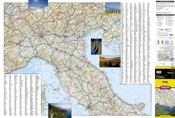 Italy (National Geographic Adventure Map, 3304) - Wide World Maps & MORE!