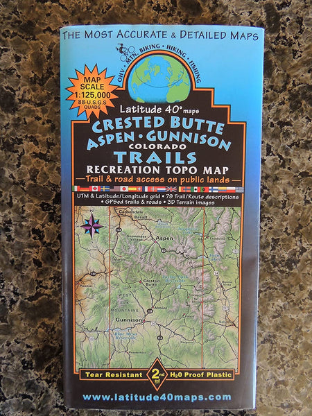 2011 Latitude 40° Crested Butte * Aspen * Gunnison Trails [Archival Copy] - Wide World Maps & MORE!