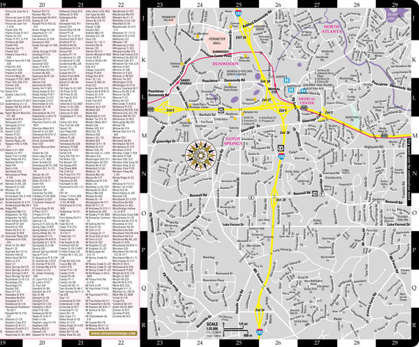 Streetwise Atlanta Map - Laminated City Center Street Map of Atlanta, Georgia - Wide World Maps & MORE! - Book - Wide World Maps & MORE! - Wide World Maps & MORE!