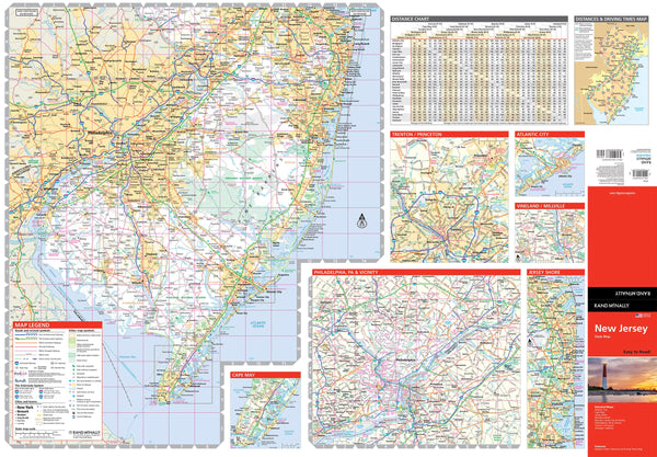 Rand McNally Easy To Read: New Jersey State Map Rand McNally - Wide World Maps & MORE!