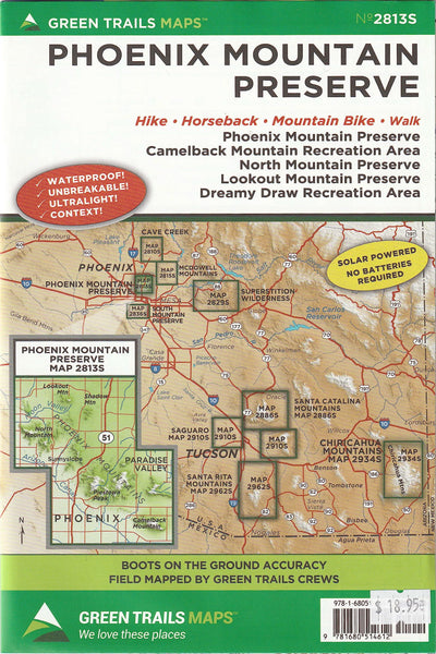 Phoenix Mountain Preserve (Hike | Horseback | Mountain Bike | Walk) 2813S - Wide World Maps & MORE!