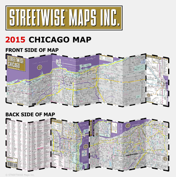 Streetwise Chicago Map - Laminated City Center Street Map of Chicago, Illinois - Folding pocket size travel map with CTA, Metra map  (Streetwise Maps) - Wide World Maps & MORE! - Book - Brand: Streetwise Maps - Wide World Maps & MORE!