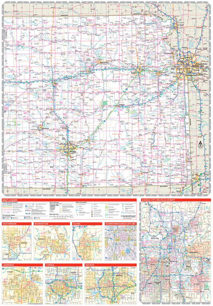 Rand McNally Easy To Read Folded Map: Kansas State Map Rand McNally - Wide World Maps & MORE!