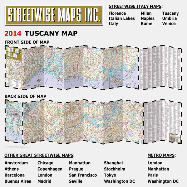 Streetwise Tuscany Map - Laminated Road Map of Tuscany, Italy - Folding pocket size travel map - Wide World Maps & MORE! - Book - StreetWise - Wide World Maps & MORE!