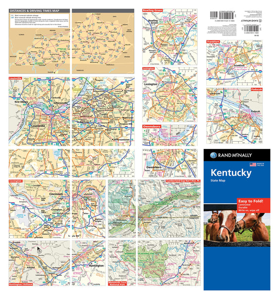 Rand McNally Easy to Fold: Kentucky State Laminated Map [Map] Rand McNally - Wide World Maps & MORE!