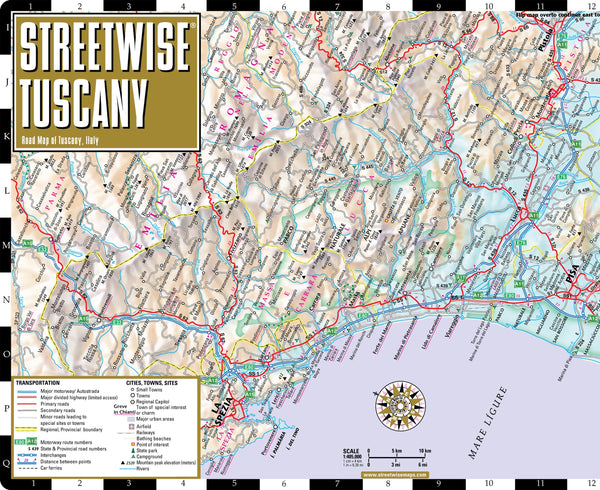 Streetwise Tuscany Map - Laminated Road Map of Tuscany, Italy - Folding pocket size travel map - Wide World Maps & MORE! - Book - StreetWise - Wide World Maps & MORE!