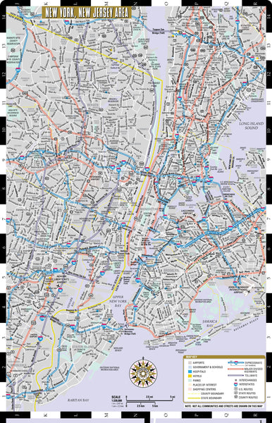 Streetwise New Jersey Map - Laminated State Road Map of New Jersey - Wide World Maps & MORE! - Book - StreetWise - Wide World Maps & MORE!