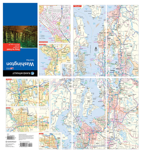 Rand McNally Easy To Fold: Washington State Laminated Map [Map] Rand McNally - Wide World Maps & MORE!