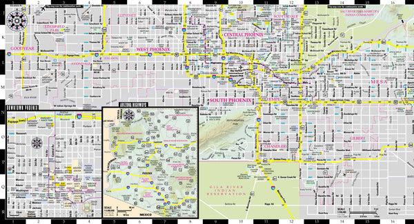 Streetwise Phoenix Map - Laminated City Center Street Map of Phoenix, Arizona - Folding pocket size travel map with Scottsdale trolley routes - Wide World Maps & MORE! - Book - Wide World Maps & MORE! - Wide World Maps & MORE!