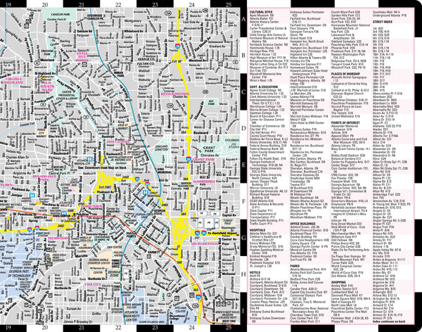 Streetwise Atlanta Map - Laminated City Center Street Map of Atlanta, Georgia - Wide World Maps & MORE! - Book - Wide World Maps & MORE! - Wide World Maps & MORE!