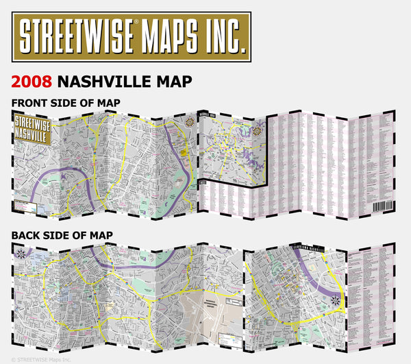 Streetwise Nashville Map - Laminated City Center Street Map of Nashville, Tennessee - Folding pocket size travel map - Wide World Maps & MORE! - Book - StreetWise - Wide World Maps & MORE!