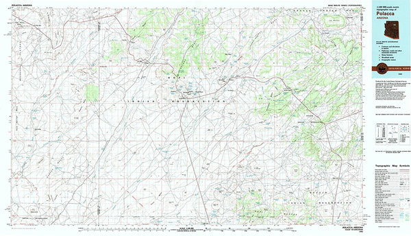 1:100,000-Scale Metric Topographic Map of Polacca, Arizona (60 × 30-Minute, Historical, 1982, Updated 1983, 41.9" × 23.9") - Wide World Maps & MORE!