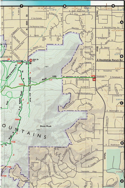 Phoenix Mountain Preserve (Hike | Horseback | Mountain Bike | Walk) 2813S - Wide World Maps & MORE!