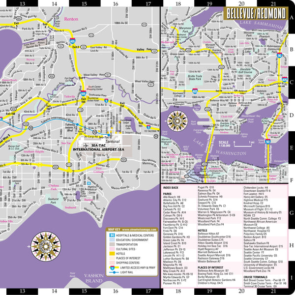 Streetwise Seattle Map - Laminated City Center Street Map of Seattle, Washington - Folding pocket size travel map with monorail & streetcar lines - Wide World Maps & MORE! - Book - StreetWise - Wide World Maps & MORE!